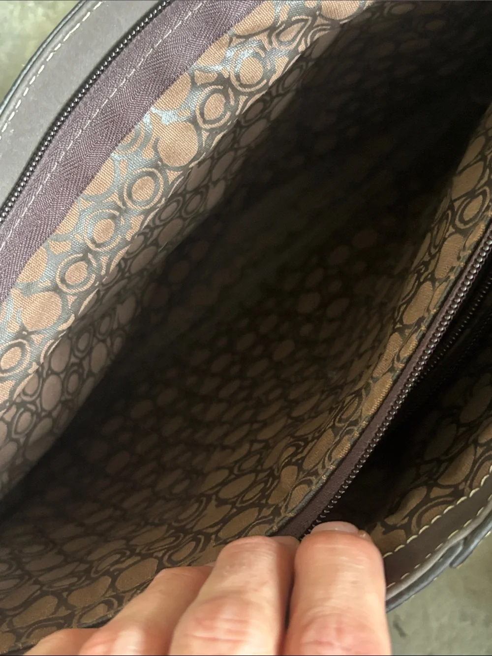 Fossil Cognac Brown Leather Messenger Bag